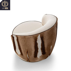 Sillón <span class=keywords><strong>de</strong></span> piel auténtica <span class=keywords><strong>de</strong></span> alta gama con piel <span class=keywords><strong>de</strong></span> Springbok para sala <span class=keywords><strong>de</strong></span> estar, muebles modernos <span class=keywords><strong>de</strong></span> lujo para el hogar - Product Image 4
