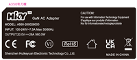 Adaptateur secteur GaN 20V28A 560W avec ventilateur de refroidissement pour affichage numérique, appareils audio, dispositifs industriels, robot humanoïde