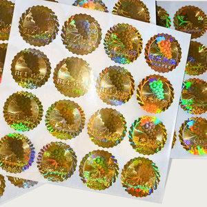 מדבקות אבטחה הולוגרפיות בלייזר בהתאמה אישית עם צבעי קשת ותכונות למניעת זיופים - Product Image 1