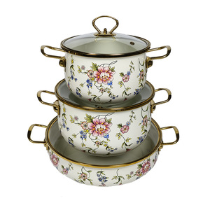 6 pezzi di alta qualità stile americano ceramica pentola a vapore coperchio in vetro sostenibile casseruola Set cibo uso commerciale - Product Image 1