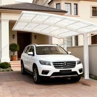 Abri de voiture moderne pliable et portable en aluminium avec toit en arche, imperméable, durable, facile à assembler, pour extérieur