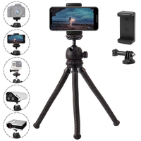 Mini trépied flexible à 2 sections, support pour projecteur, appareil photo, trépied de bureau pour téléphone portable