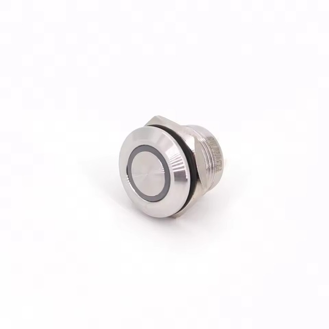 Waterproof 12mm 3V Blue LED 4Pin SPST Momentary Mini Pushbutton Stainless Steel Normally Open Reset Button
