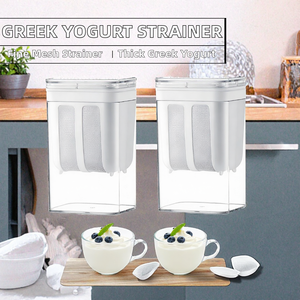 ANAX 1200ml Modern Plastic <b>Yogurt</b> Strainer <b>Maker</b> Fine Mesh Filter Lid Reusable Clip Lock Dishwasher-Safe for Greek <b>Yogurt</b> Curd - Product Image 2
