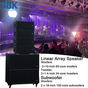 Sistema de <span class=keywords><strong>PA</strong></span> Profesional Portátil DBK LS2210+LS218 con Altavoz Line Array Dual de 10 Pulgadas y Subwoofer Dual de 18 Pulgadas, 1200W de Potencia Máxima - Product Image 2