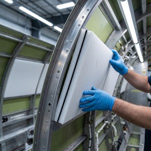 Plaque <span class=keywords><strong>composite</strong></span> insonorisante en <span class=keywords><strong>mousse</strong></span> <span class=keywords><strong>acoustique</strong></span> mélamine pour cabine de train de transport ferroviaire - Product Image 6