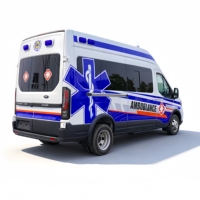 Ambulances neuves haut de gamme personnalisables DingSheng Diesel manuelles 4x2 LHD/RHD EURO 5 pour le transfert médical et les secours d'urgence