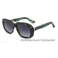 Nouvelle arrivée de lunettes de soleil carrées vintage de marque cadre de forme unique avec lentilles polarisées optiques UV400 matériau Tac