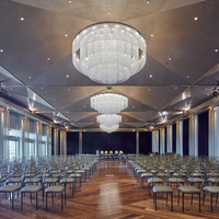 Plafonnier en cristal de luxe moderne fait sur commande de K9 Led pour la base commerciale de fer de villa et d'hôtel