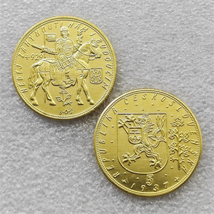 10 Ducats de Tchécoslovaquie 1933, 5 Ducats de Tchécoslovaquie 1931-1951, pièces commémoratives de style antique, cadeaux, décoration intérieure - Product Image 4