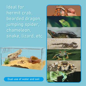 Hot bán rõ ràng Acrylic Lồng bò sát hồ cạn xe tăng ẩn sĩ cua râu rồng nhảy nhện hiển thị giá bao vây vật nuôi lồng - Product Image 6