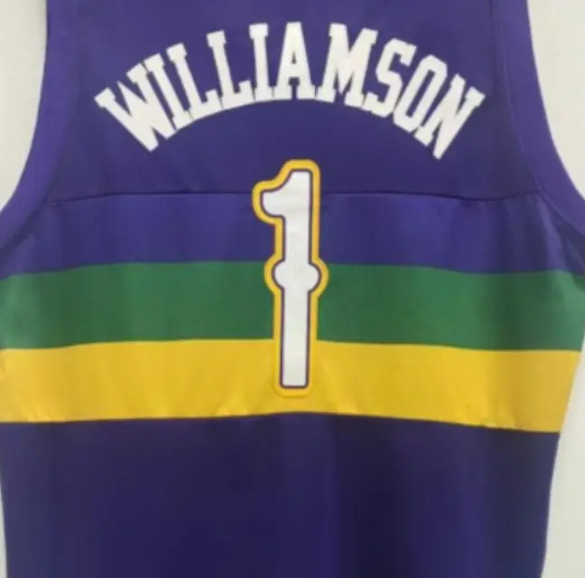 Versand bereit New Orleans Zion Williamson Lila City Edition Beste Qualität Genähtes Basketball trikot