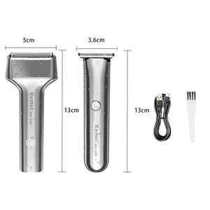 Rasoir électrique et tondeuse à cheveux 2 en 1 Kemei KM-2265 avec écran numérique, modèle argenté rechargeable - Product Image 3