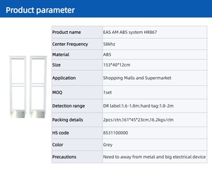 Sistema Antifurto per Negozi 58kHz, Sensori di Allarme AM per Calzature con Debugging Remoto - Product Image 3