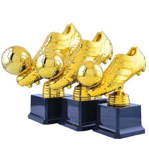 Football Golden Boot Trophy Fan Products Golden Boots Electroplating Plastic Trophy Crossing the Foreign Trade