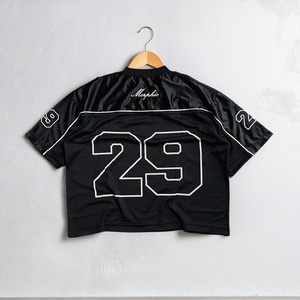 Người Đàn Ông Của Tùy Chỉnh Mùa Hè Thời Trang Phố Retro Bóng Đá Bóng Đá Jersey In Polyester Boxy Quá Khổ V Lưới T-Shirts Dệt Vải - Product Image 2