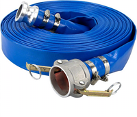Tuyau plat en PVC double couche 4 barres, 2-8 pouces, avec fil tressé, haute pression, flexible, 100 m, pour irrigation agricole et évacuation d'eau