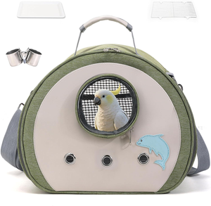 Mochila transportadora de aves plegable, jaula de viaje portátil tipo burbuja con cuerda y percha, bolsa de viaje para pájaros, mochila transportadora para loros - Product Image 3