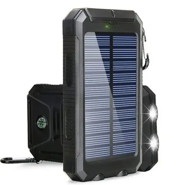 10000 mah Solarstrombank für Iphone Samsung tragbares Ladegerät Powerbanks und Kraftwerk