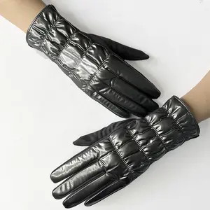 BSCI produsen wanita musim dingin sarung tangan berkendara hangat dan dingin modis sarung tangan layar sentuh