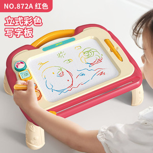 Tableau magnétique effaçable pour enfants de 2 à 4 ans, modèle 872A, rouge, coloré, jouet artistique pour enfants - Product Image 1