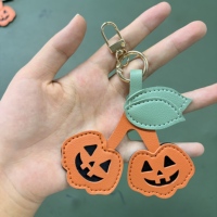 Porte-clés et breloque de sac en cuir, mini citrouille de dessin animé créative et enfantine, polyvalente, en forme de citrouille d'Halloween, pendentif de bagage, plantes