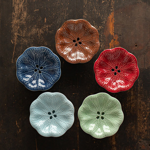 Ceramic Flower Shape Fruit Plate Stemmed Dish Porcelain Tea <b>Snack</b> <b>Tray</b> Home Decor Party Use - Product Image 3
