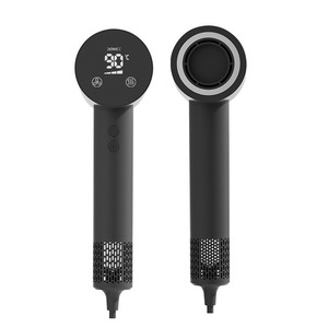 Secador de pelo profesional de 1500w con pantalla táctil, montable en pared, portátil, con alta velocidad de viento y iones negativos para el hogar y peluquerías. - Product Image 1