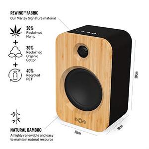 House of Marley Get Together Duo, Potenti Altoparlanti da Scaffale <span class=keywords><strong>con</strong></span> Connettività <span class=keywords><strong>Bluetooth</strong></span> Wireless e Materiali Sostenibili - Product Image 3