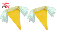 Guirnalda de Banderines Amarillos, Artículos Promocionales, Banderines para Festivales, Guirnalda Triangular Colgante