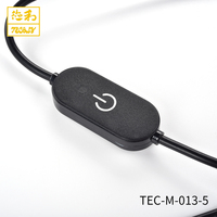 Câble d'alimentation CC basse tension 1A 12V en cuivre de marque OEM TEC-M-013, fiche femelle 5.5X2.1 vers fiche mâle 4.0X1.7, isolation PVC, noir