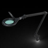 Luz de lupa profesional de alta calidad, lámpara de aumento de escritorio de mesa LED plegable iluminada para lectura