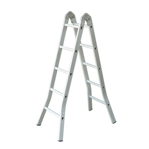Échelle multi-positions en aluminium à charnières multiples, 7 marches, convertible, extensible, type A, pour la construction, l'entretien d'entrepôts et la vente en gros - Product Image 1