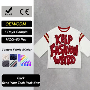 T-shirt de performance pour homme en coton 100 %, coupe oversize, tissu épais et léger, personnalisable - Product Image 1