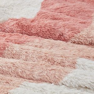 DB Ombre Shaggy fausse fourrure couette ensemble Super King/Super King tissé Floral/dessin animé coton solide pour la maison mariage hôpital hôtel - Product Image 3