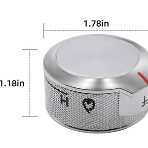 Bouton de cuisinière en acier inoxydable W11030413 pour Whirlpool KitchenAid, pièce filtrante durable pour usage domestique - Product Image 3