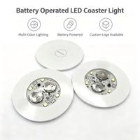 Autocollant LED multi-clignotant, lumière LED clignotante et stable, lumière LED pour bouteille, sous-verres LED, base LED pour tasses, bouteilles, fête, bar, club