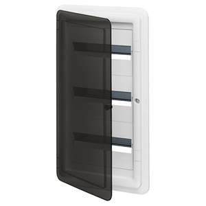 Interrupteur mural Vimar V53136 encastré, noir, en plastique fumé, unipolaire, IP40 - Product Image 1