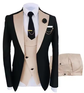 <span class=keywords><strong>Traje</strong></span> de negocios clásico de 3 piezas para hombre, venta al por mayor, los mejores vestidos formales para <span class=keywords><strong>novio</strong></span>, chaqueta, chaleco, pantalones y estilo frontal plisado con <span class=keywords><strong>corbata</strong></span> - Product Image 5
