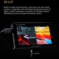 Moniteur d'éclairage d'appoint monoculaire F5Prox avec écran tactile 4K HD 3D-LUT de 5,5 pouces haute luminosité 1600 Nits