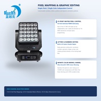 Projecteur matriciel mobile Bluemoon 450W 25x12W avec perles lumineuses pleine couleur DMX512 pour discothèques, théâtres, locations, fêtes et bars