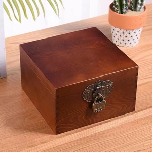 Caja de madera de pino con corte láser, estilo artístico folclórico europeo, con diseño de barco y motivos de amor, para regalo, embalaje de alta calidad, para días festivos, con bolsa de regalo, color, OPP - Product Image 1