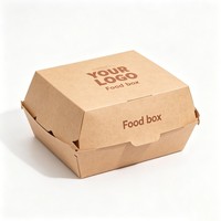 Boîte d'emballage pour la restauration rapide avec logo personnalisé, boîte à emporter pour hamburgers, emballage pour ailes de poulet frites, frites, boîte d'emballage pour poulet frit