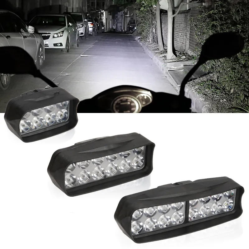 Faro LED blanco para coche, 12W, 18W, 24W, foco de conducción de trabajo automático para 4X4WD, luz antiniebla para motocicleta