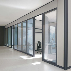 Toàn cảnh phân vùng Tường Văn phòng hai lớp kính mô-đun cách âm không khung đơn hoặc đôi - Product Image 4