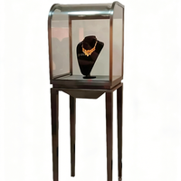 Vitrine d'angle en verre personnalisée de luxe pour bijouterie, avec éclairage LED, idéale pour l'affichage de bijoux professionnels