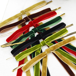 Personnalisé 0.4 pouces col de bouteille de vin décoratif pré-cravate velours <span class=keywords><strong>ruban</strong></span> arc personnalisé arbre de <span class=keywords><strong>noël</strong></span> utiliser velours <span class=keywords><strong>ruban</strong></span> arc - Product Image 4