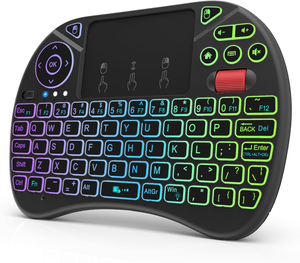 Mini Teclado Inalámbrico Portátil 2.4GHz con Panel Táctil de Ratón, Retroiluminación RGB para Android <span class=keywords><strong>TV</strong></span> Box/Mac/PC/<span class=keywords><strong>Nvidia</strong></span> - Product Image 2