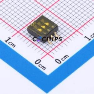 SMXMS-03K-TR DIP Switch SMD-6P,5.4x5.4mm Switch ( Number of Switch Sections: 3 )( Lead Spacing: 1.27mm )( Rated Current: 25mA ) - Product Image 1