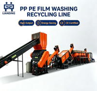 Línea de Lavado Automática para Reciclaje de Plástico de Desecho, 300 kg/h, Equipo de Procesamiento de Limpieza de Plástico Blando a Pequeña Escala